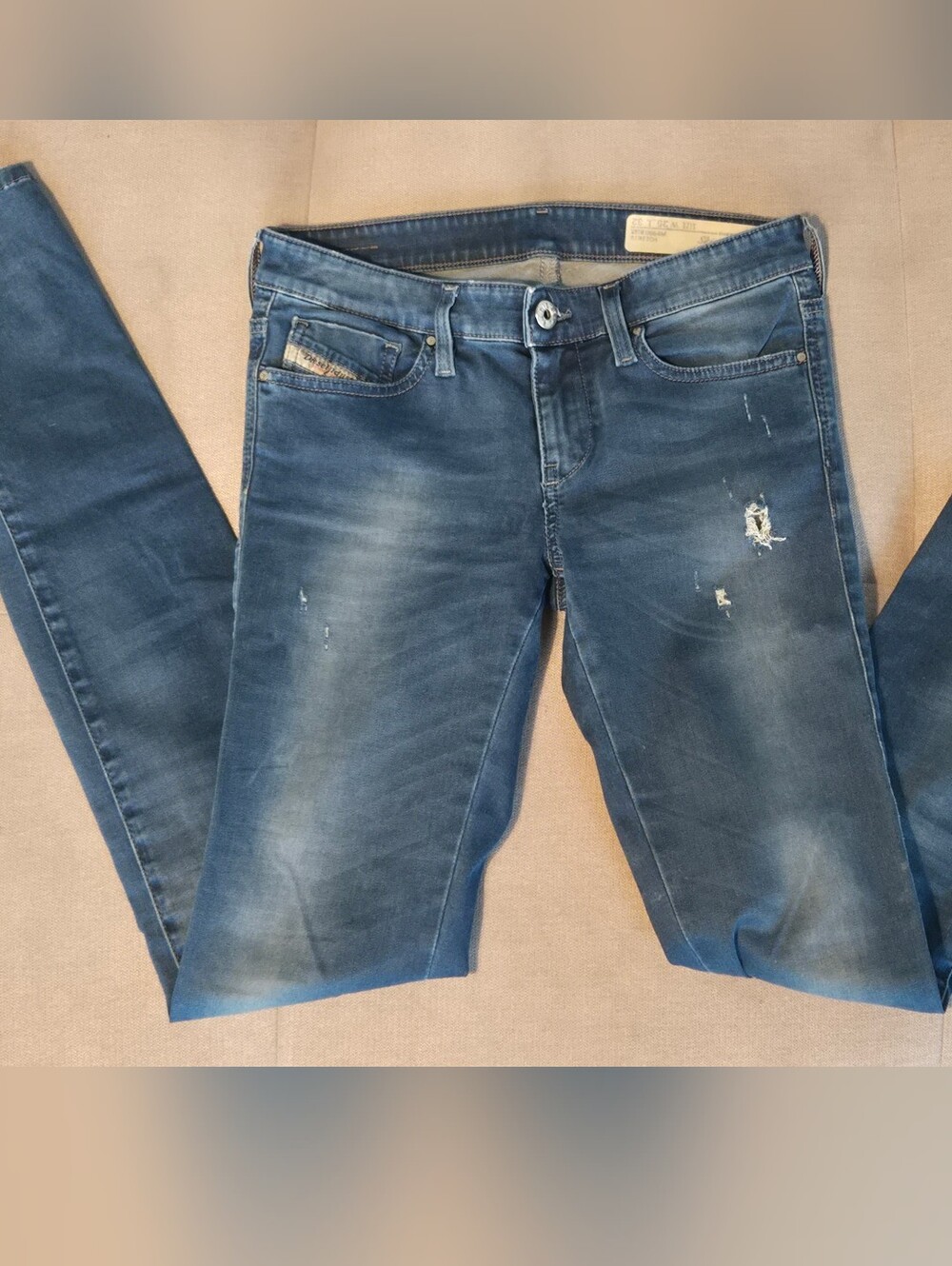Diesel - Blue Skinny Distressed Jeans